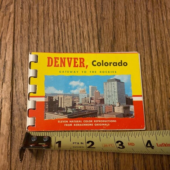 Vtg 1960s Denver Colorado Souvenir Mini Photo Postcard Book 11 Kodachrome Repros - Picture 7 of 8